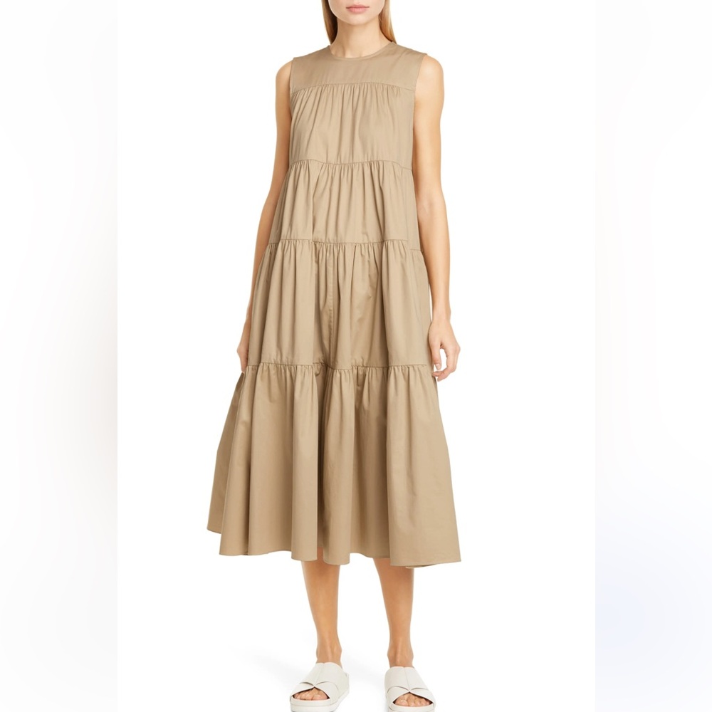 Co

Essentials Sleeveless Tiered Cotton Dress
